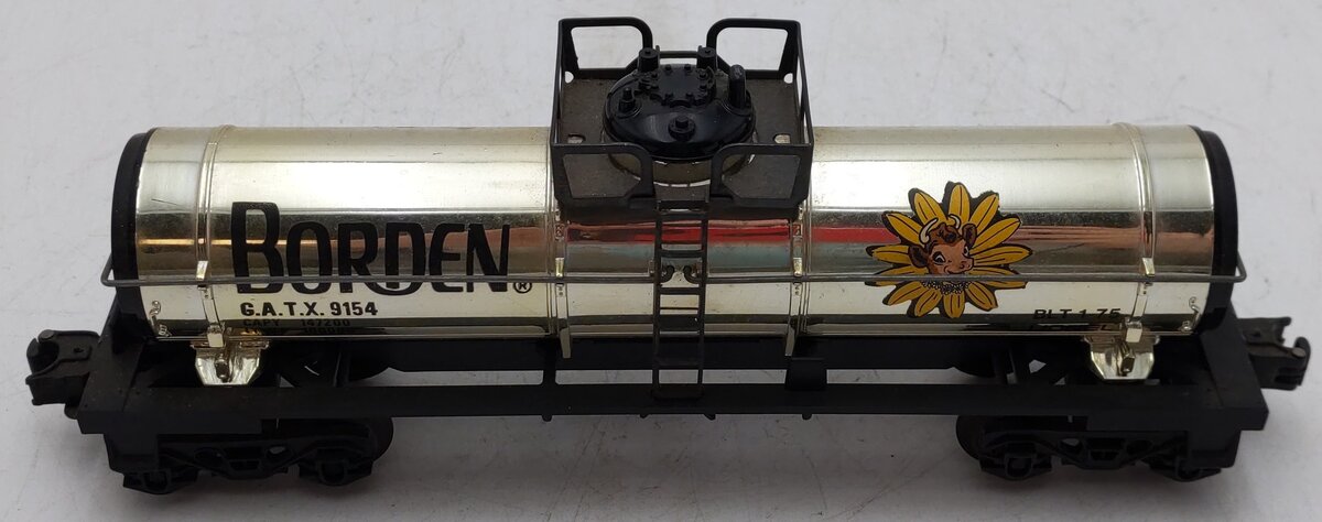 Lionel 6-9154 O Gauge Bordens Plated Gold Tank Car VG/Box