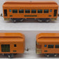MTH 10-8042 O Orange 710 Series Passenger Car Set (Set of 3) EX
