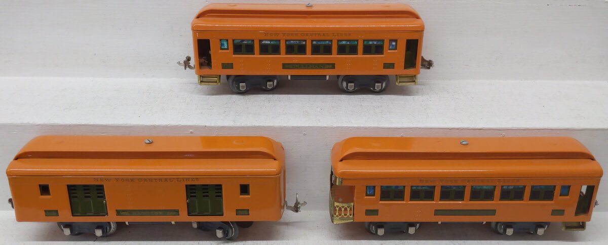 MTH 10-8042 O Orange 710 Series Passenger Car Set (Set of 3) EX