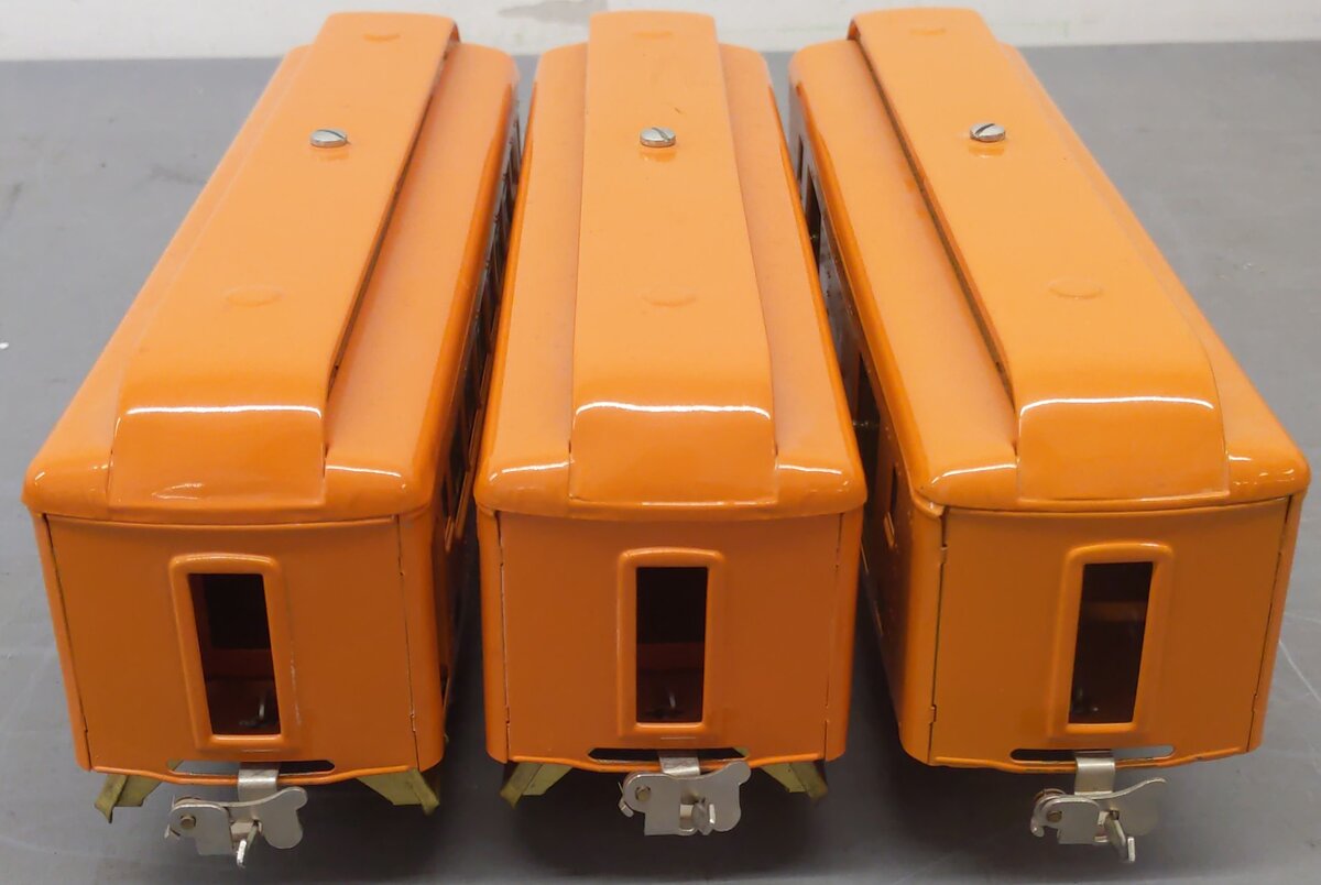 MTH 10-8042 O Orange 710 Series Passenger Car Set (Set of 3) EX