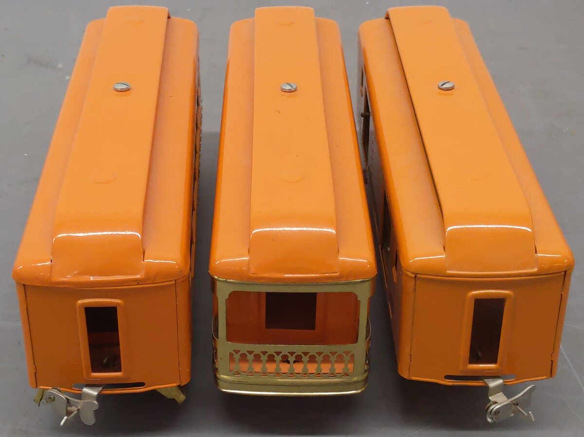 MTH 10-8042 O Orange 710 Series Passenger Car Set (Set of 3) EX