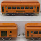 MTH 10-8042 O Orange 710 Series Passenger Car Set (Set of 3) EX