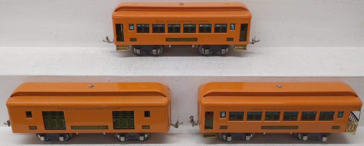 MTH 10-8042 O Orange 710 Series Passenger Car Set (Set of 3) EX
