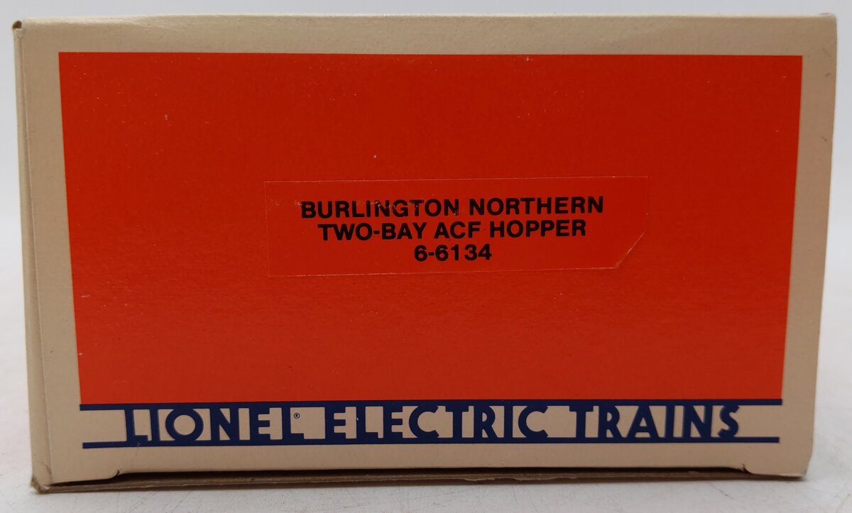Lionel 6-6134 O Gauge Burlington Northern 2-Bay Center Flow Hopper #6134 EX/Box