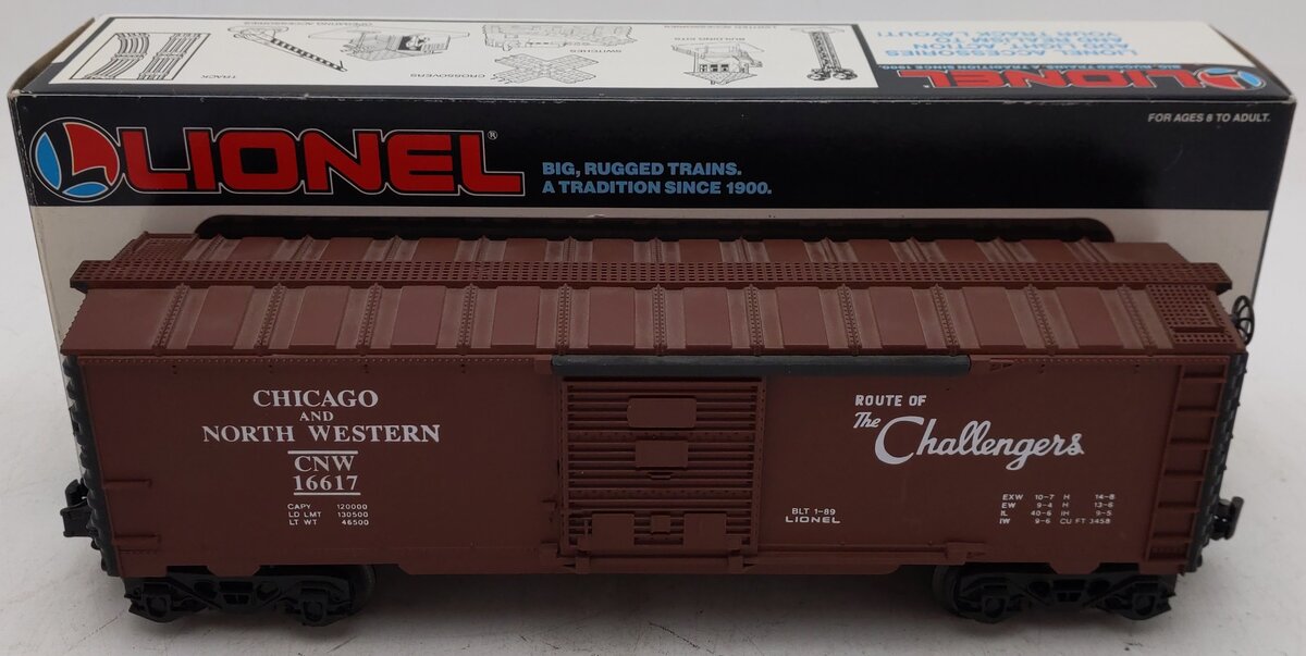 Lionel 6-16617 O Gauge Chicago & Northwestern Boxcar with ETD VG/Box