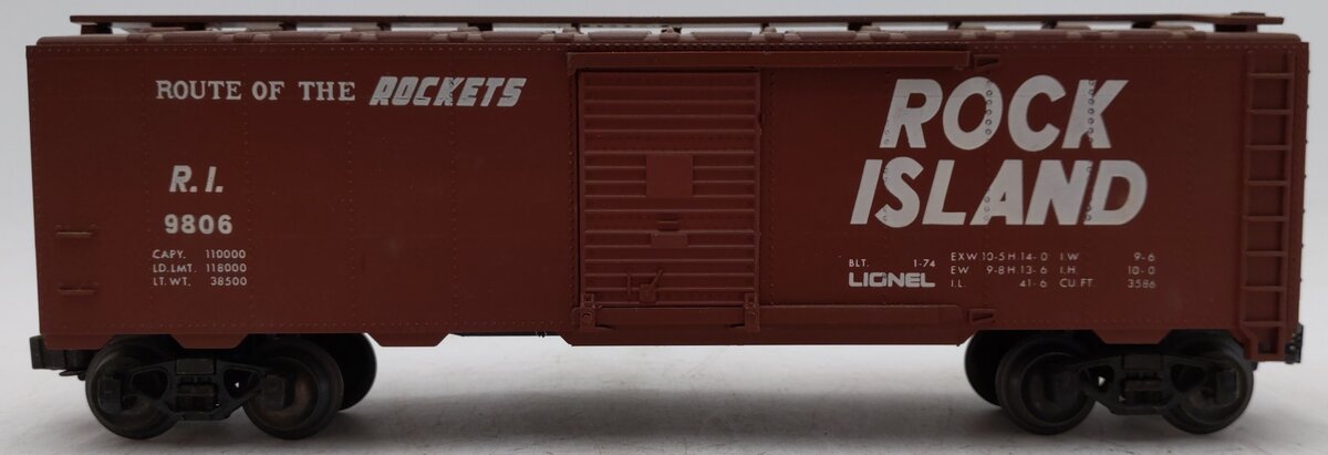 Lionel 6-9806 O Gauge Rock Island Boxcar #9806 VG/Box