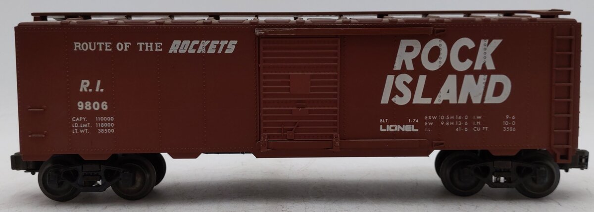 Lionel 6-9806 O Gauge Rock Island Boxcar #9806 VG/Box