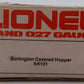 Lionel 6-6101 O Gauge Burlington Northern Covered Hopper EX/Box