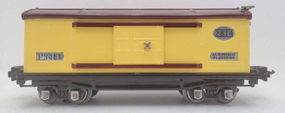 Lionel 2814 Vintage O Prewar Cream & Maroon Tinplate Boxcar