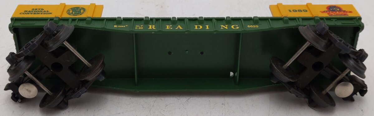 K-Line K6620 O Gauge Reading TCA-1989  Flatcar w/ Civil War Cannons VG/Box