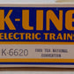 K-Line K6620 O Gauge Reading TCA-1989  Flatcar w/ Civil War Cannons VG/Box