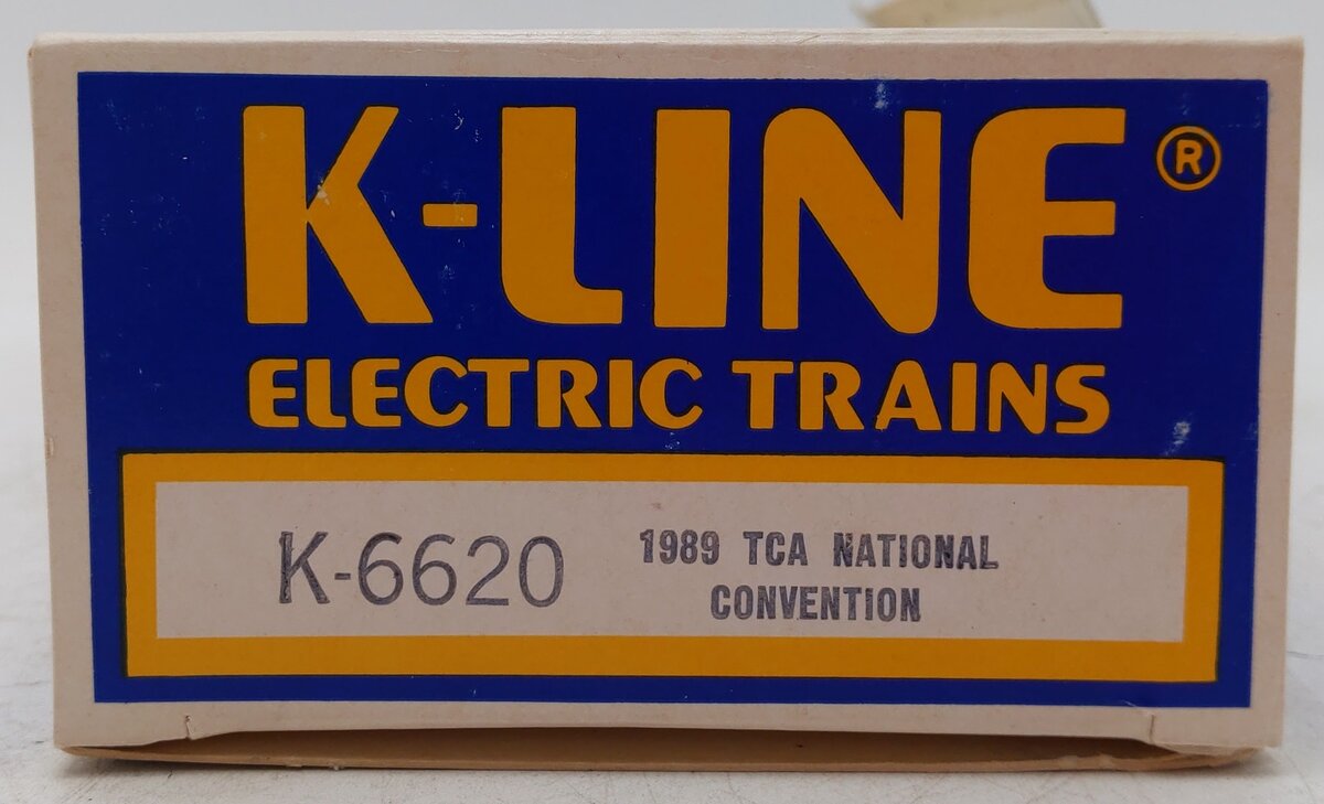 K-Line K6620 O Gauge Reading TCA-1989  Flatcar w/ Civil War Cannons VG/Box