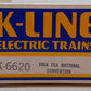 K-Line K6620 O Gauge Reading TCA-1989  Flatcar w/ Civil War Cannons VG/Box