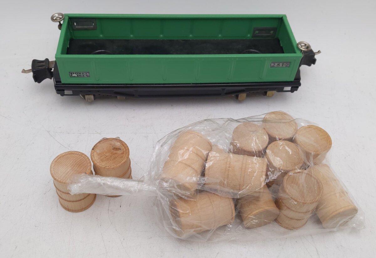 Lionel 2812 Vintage O Prewar Lionel Lines Green Gondola w/ Log Load