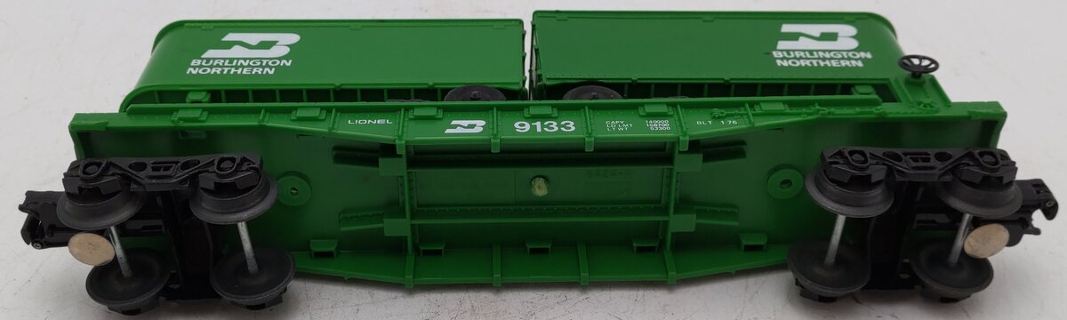 Lionel 6-9133 O Gauge Burlington Northern Flatcar #9133 with Trailers EX/Box