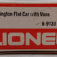 Lionel 6-9133 O Gauge Burlington Northern Flatcar #9133 with Trailers EX/Box