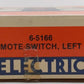 Lionel 6-5166 O Gauge Left Hand O72 Remote Switch/Turnout VG/Box