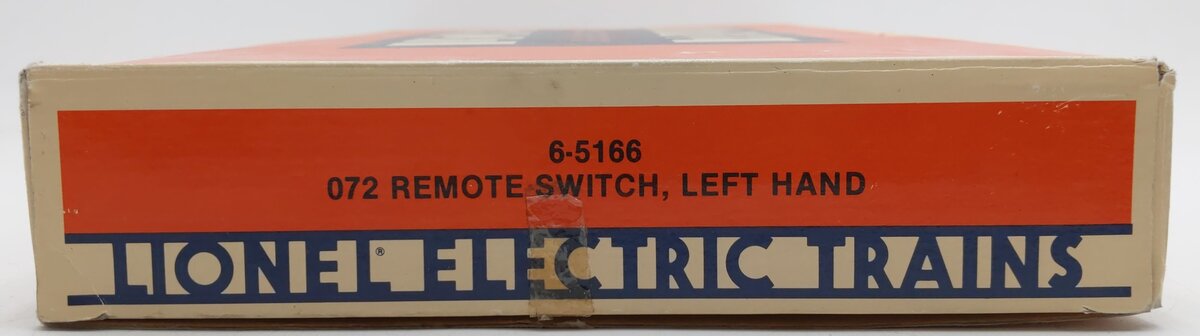 Lionel 6-5166 O Gauge Left Hand O72 Remote Switch/Turnout VG/Box