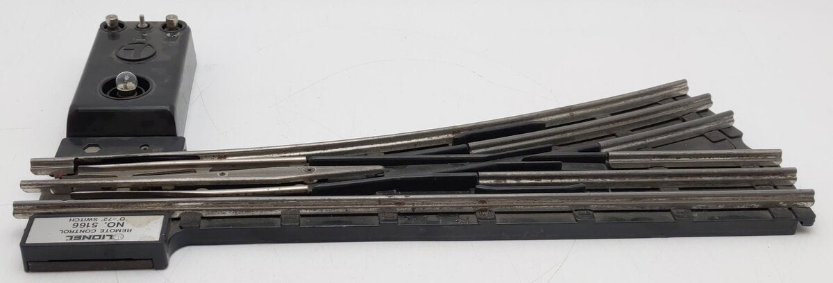 Lionel 6-5166 O Gauge Left Hand O72 Remote Switch/Turnout VG/Box