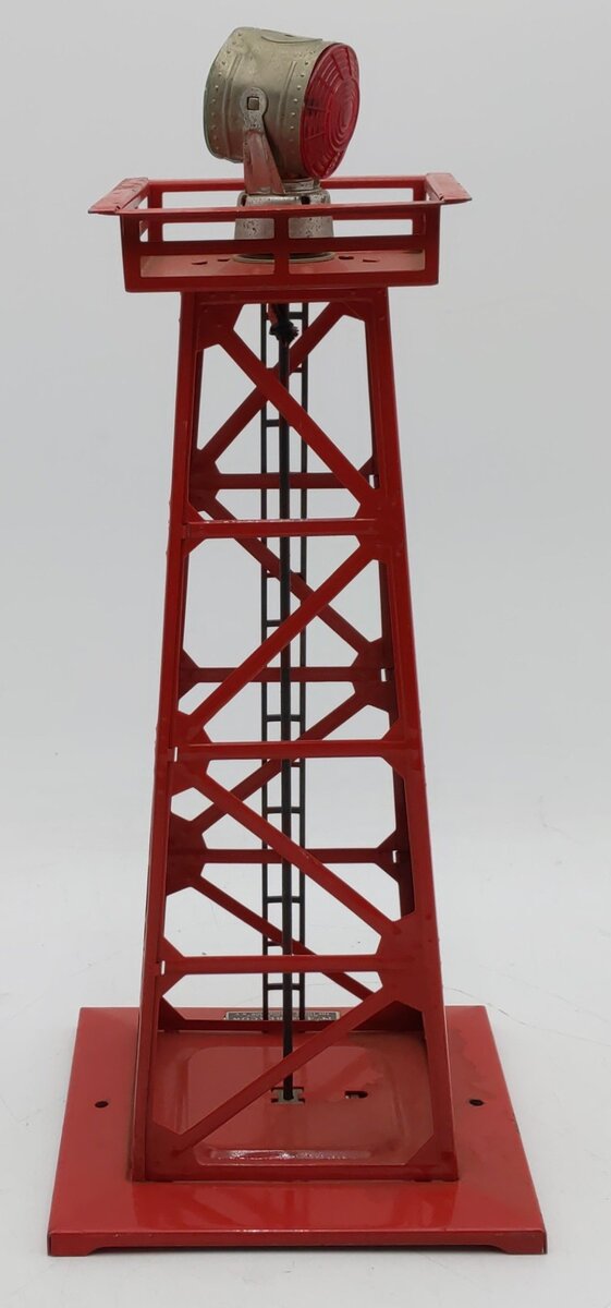 Lionel 494 Vintage O Rotating Tinplate Beacon Tower VG