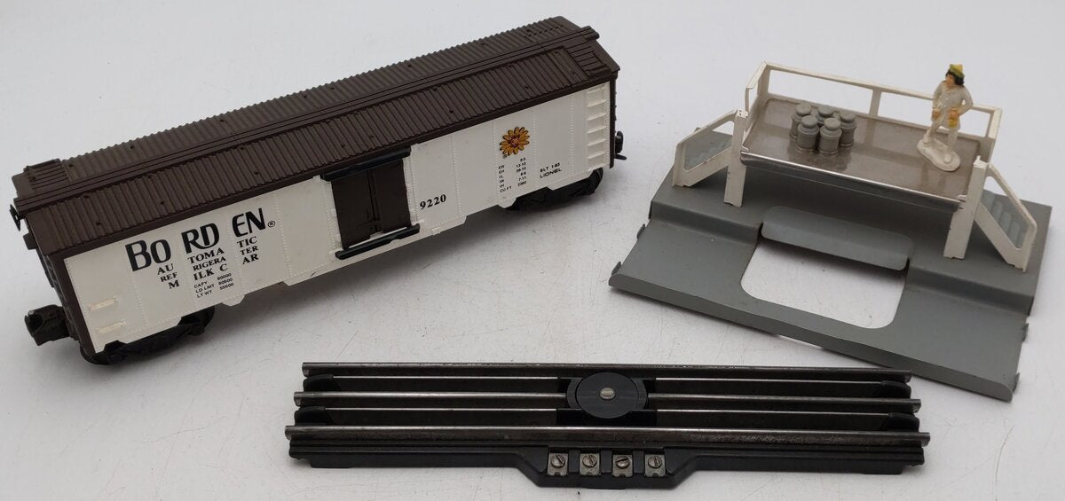 Lionel 6-9220 O Gauge Borden Operating Milk Car #9220 with Platform VG/Box