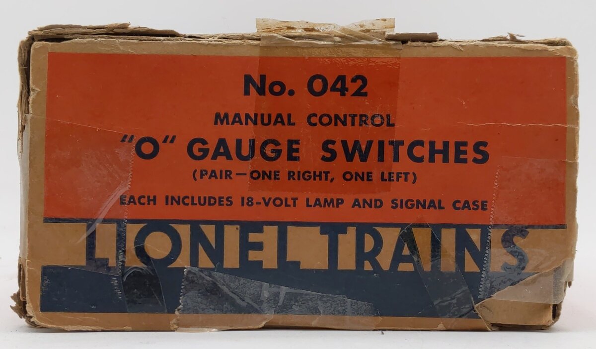 Lionel O42 Vintage O Gauge Manual Right-Hand Switches (Pair of 2) VG/Box
