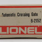 Lionel 6-2152 O Automatic Crossing Gate EX/Box