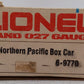 Lionel 6-9770 O Gauge Northern Pacific Boxcar #9770 EX/Box