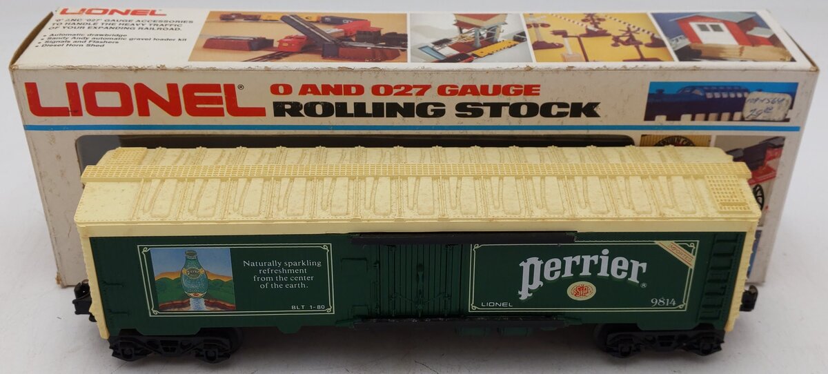 Lionel 6-9814 O Gauge Perrier Billboard Reefer Car #9814 VG/Box
