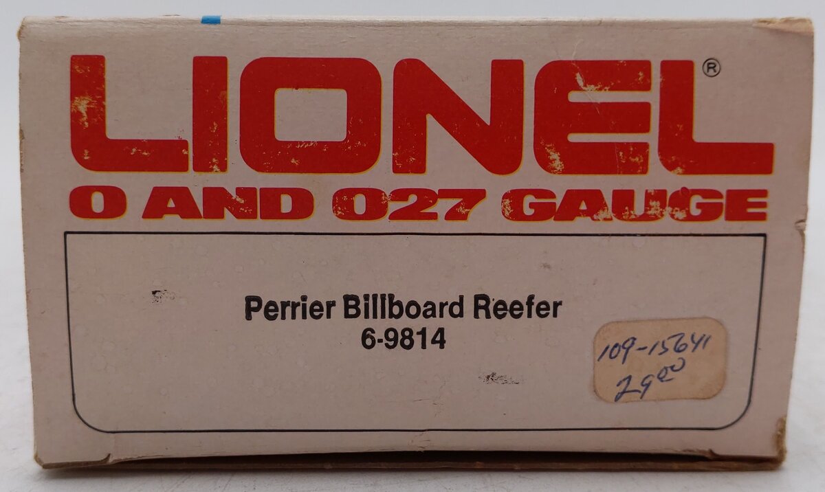 Lionel 6-9814 O Gauge Perrier Billboard Reefer Car #9814 VG/Box