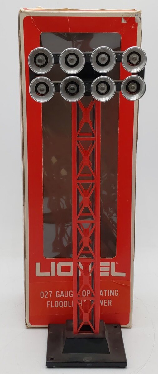 Lionel 6-2313 O Gauge Operating 8-Light Floodlight Tower EX/Box