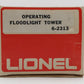 Lionel 6-2313 O Gauge Operating 8-Light Floodlight Tower EX/Box