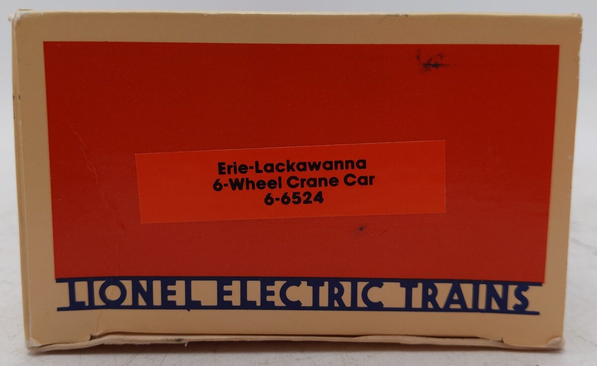 Lionel 6-6524 O Gauge Erie Lackawanna 6 Wheel Crane Car EX/Box