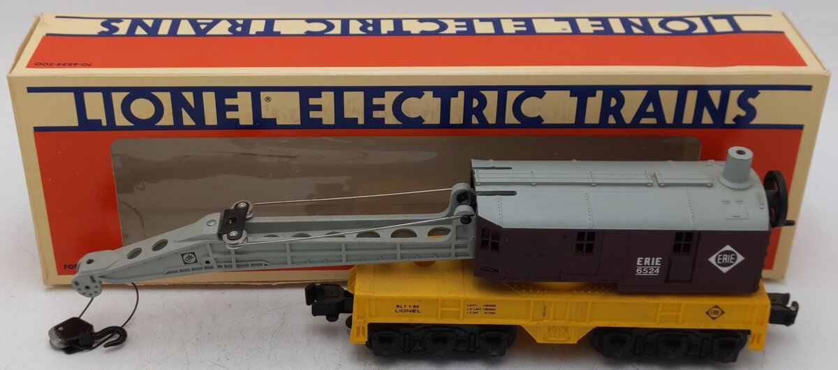 Lionel 6-6524 O Gauge Erie Lackawanna 6 Wheel Crane Car EX/Box
