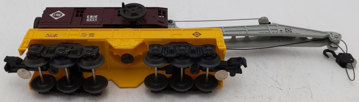 Lionel 6-6524 O Gauge Erie Lackawanna 6 Wheel Crane Car EX/Box