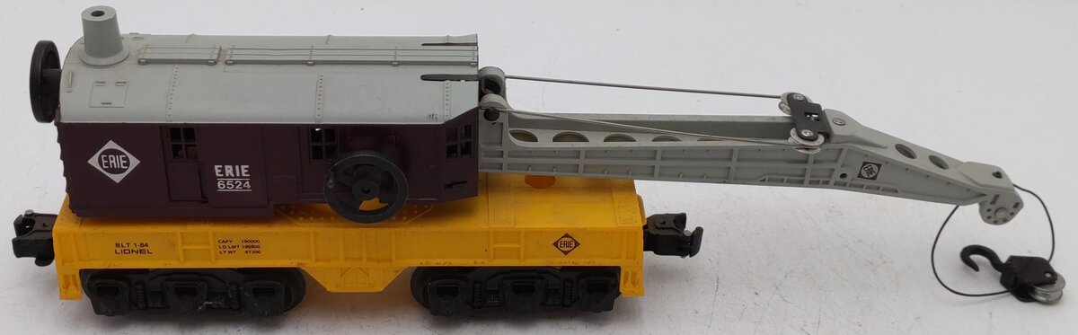 Lionel 6-6524 O Gauge Erie Lackawanna 6 Wheel Crane Car EX/Box