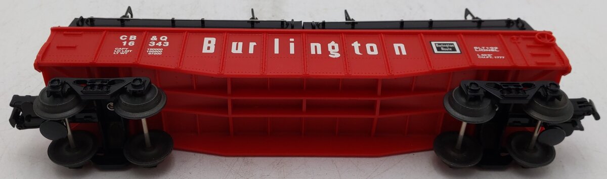 Lionel 6-16343 O Gauge Burlington Gondola w/Coil Covers VG/Box