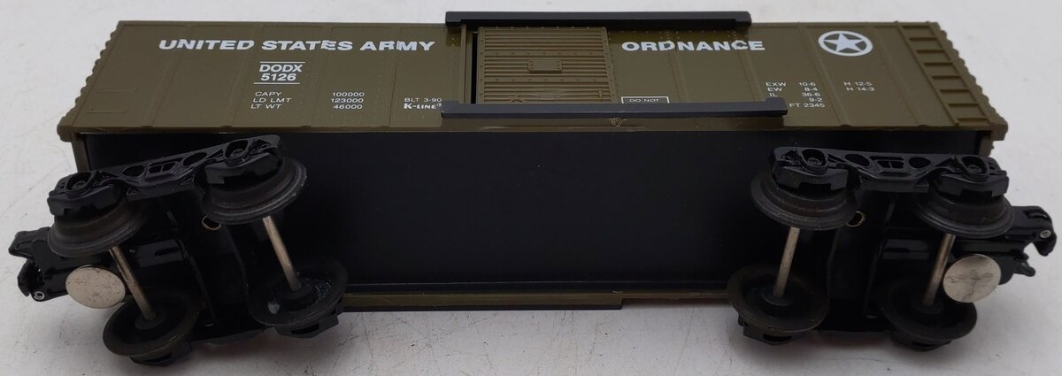 K-Line K5126 O Gauge Army Supply Boxcar #5126 EX/Box