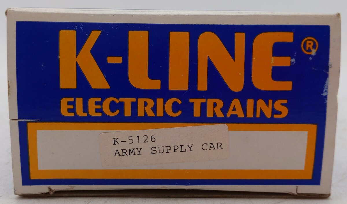 K-Line K5126 O Gauge Army Supply Boxcar #5126 EX/Box