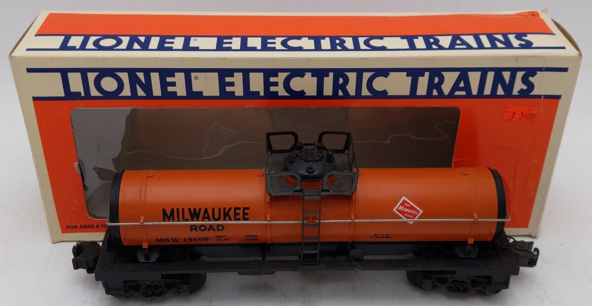 Lionel 6-19600 O Gauge Milwaukee Road Single Dome Tank Car #19600 EX/Box