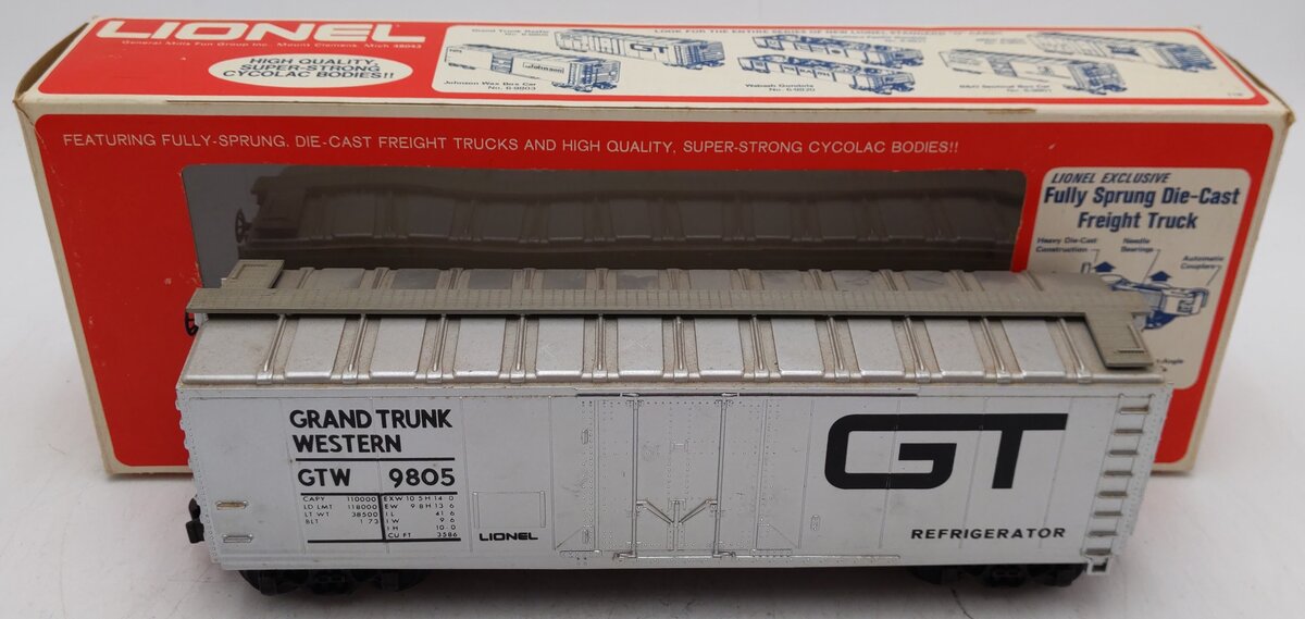Lionel 6-9805 O Gauge Grand Trunk Reefer Car EX/Box