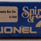 Lionel 6-7602 O Gauge Spirit of 76 State of Pennsylvania Boxcar #7602 VG/Box