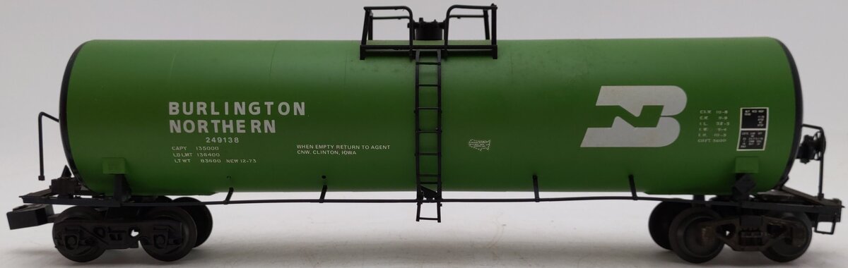 RGS 249138 O Gauge Burlington Northern Tank Freight Car #249138/Box