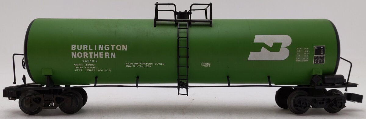 RGS 249138 O Gauge Burlington Northern Tank Freight Car #249138/Box