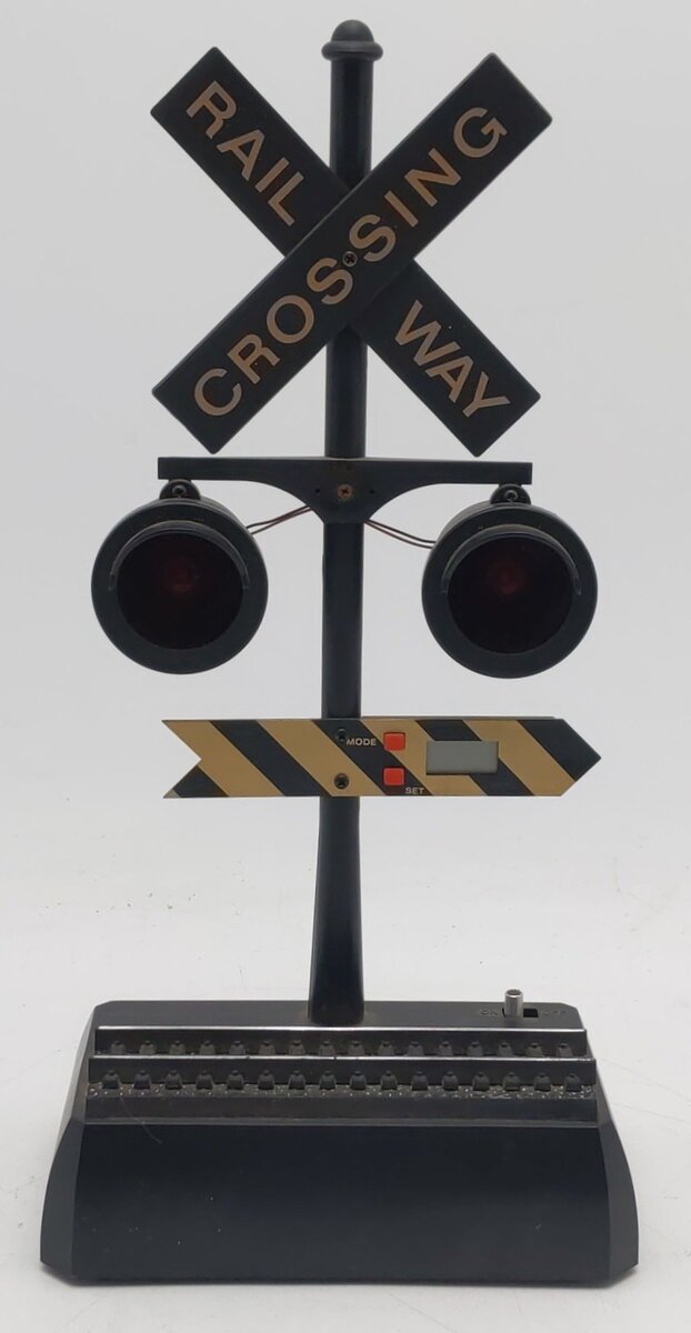 Vintage Rail Road Signal Alarm Clock w/Sounds And Lights EX