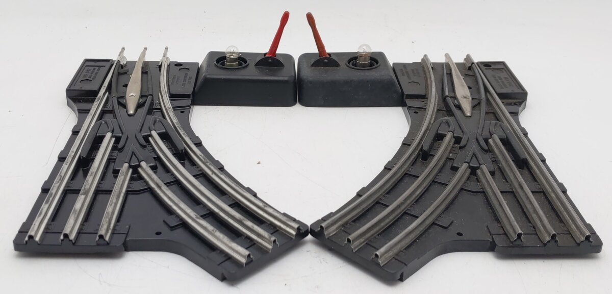Lionel O42 Vintage O Manual Left-Hand & Right-Hand Switches (Pair of 2) VG/Box