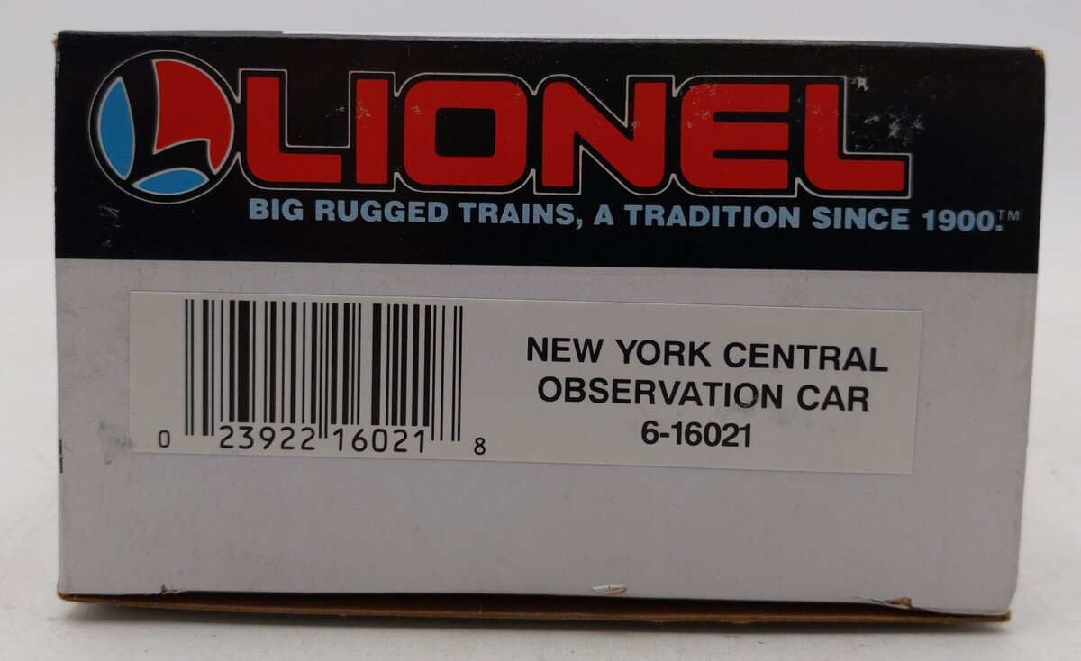 Lionel 6-16021 O Gauge New York Central 'Fort Dearborn' Observation Car EX/Box