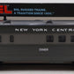 Lionel 6-16041 O Gauge New York Central Illuminated Dining Car EX/Box