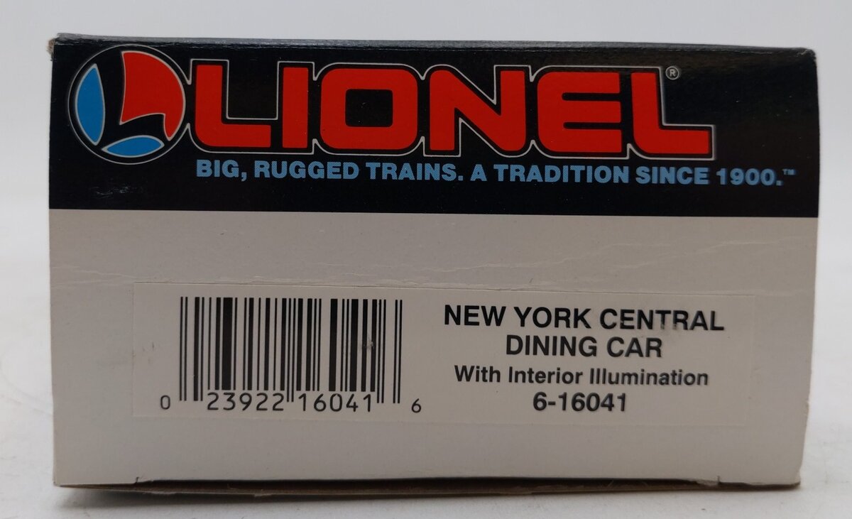 Lionel 6-16041 O Gauge New York Central Illuminated Dining Car EX/Box