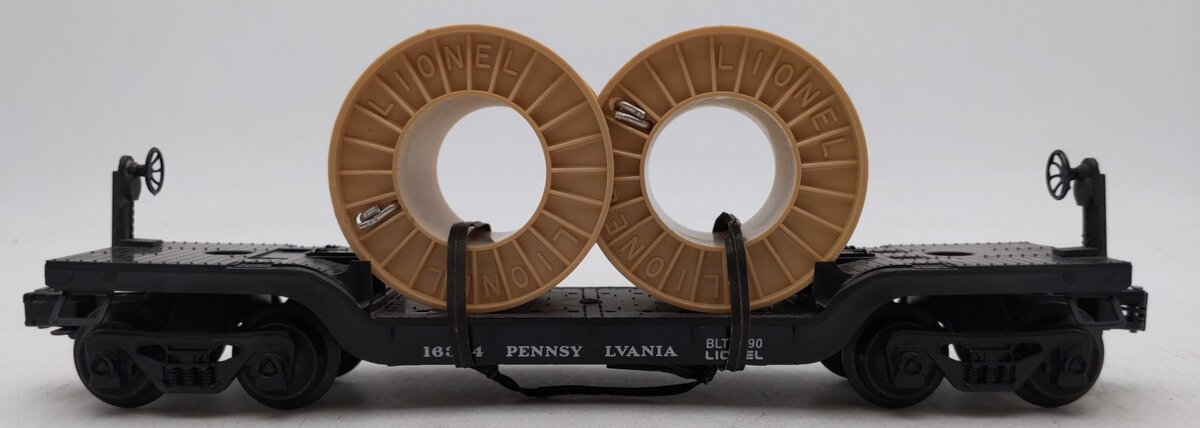 Lionel 6-16324 O Gauge Pennsylvania Depressed Center Flatcar with Cable Reels LN/Box